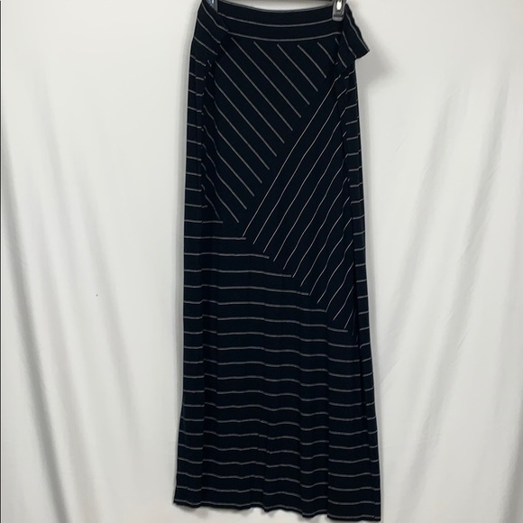 Pure Energy Dresses & Skirts - Pure Energy black/white stripes long skirt 3X